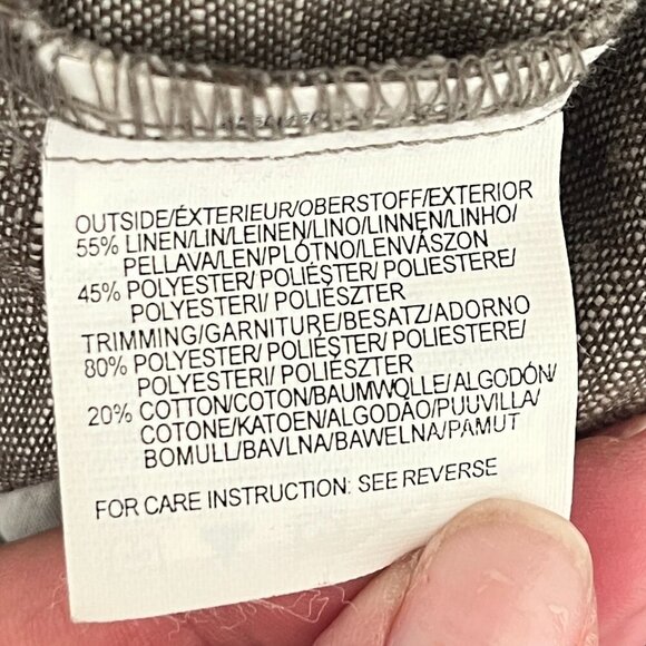 Mexx Light Brown Linen Blend Utility Jacket – Size 12 - Picture 14 of 14